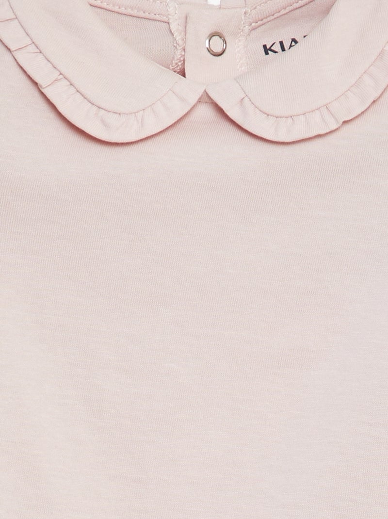 Camiseta con cuello bebé ROSA - Kiabi