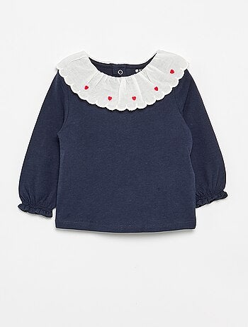 Camiseta con cuello Claudine