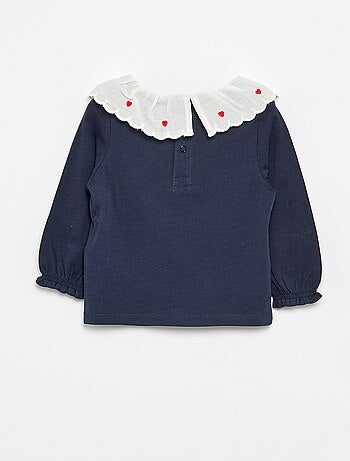 Camiseta con cuello Claudine