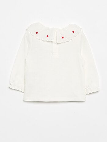Camiseta con cuello Claudine