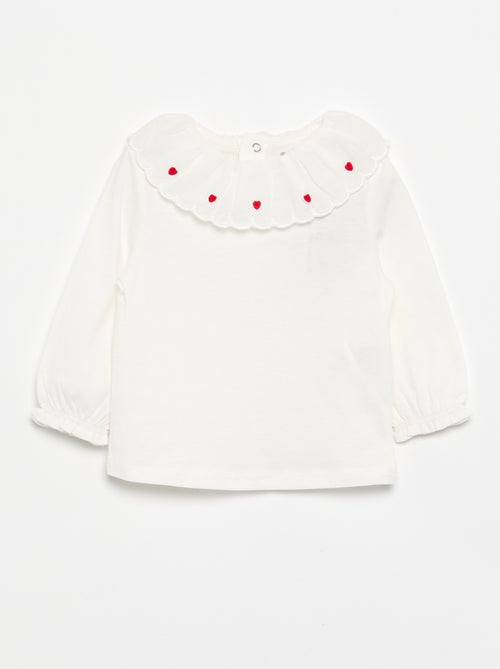 Camiseta con cuello Claudine - Kiabi