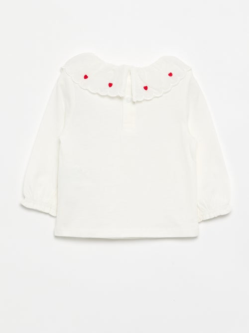 Camiseta con cuello Claudine - Kiabi