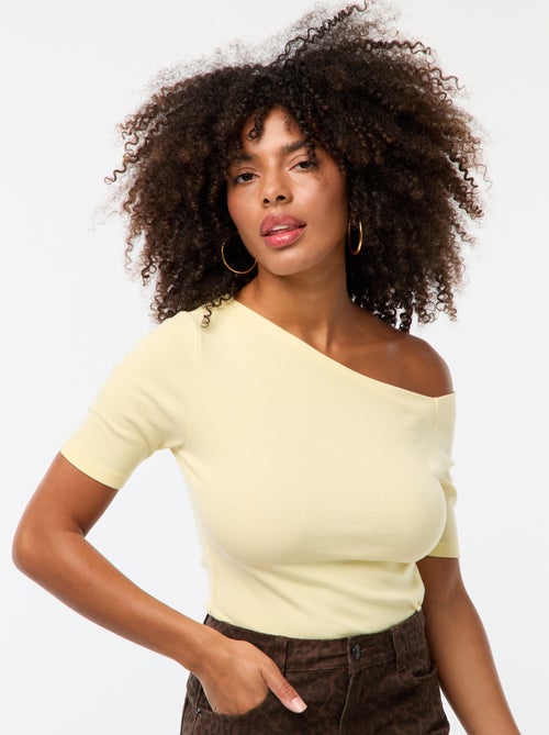 Camiseta con cuello de barco - Kiabi
