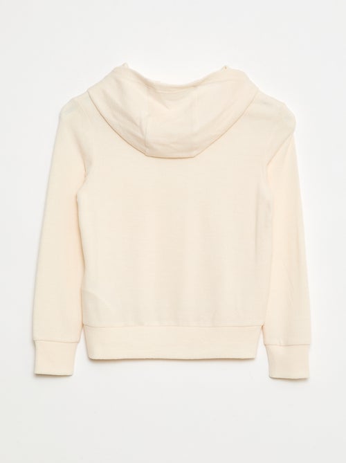 Camiseta con cuello de capucha y bolsillo con volante liso - Kiabi