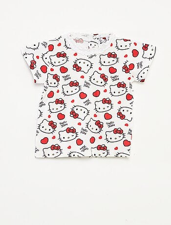 Camiseta con cuello de fantasía 'Hello Kitty'