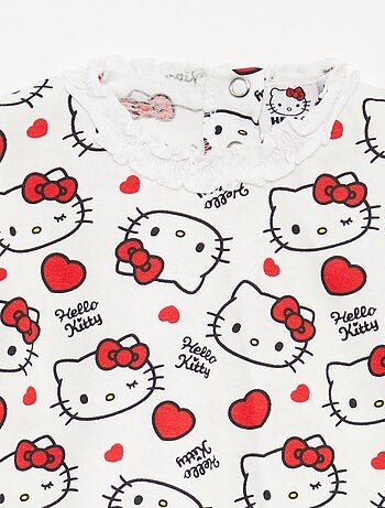 Camiseta con cuello de fantasía 'Hello Kitty'