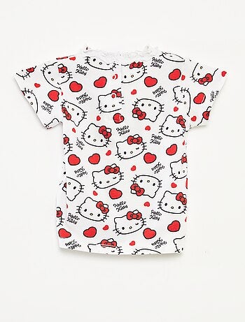 Camiseta con cuello de fantasía 'Hello Kitty'