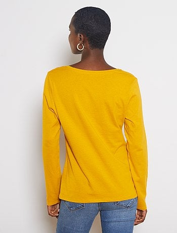 Camiseta con cuello de pico - Kiabi