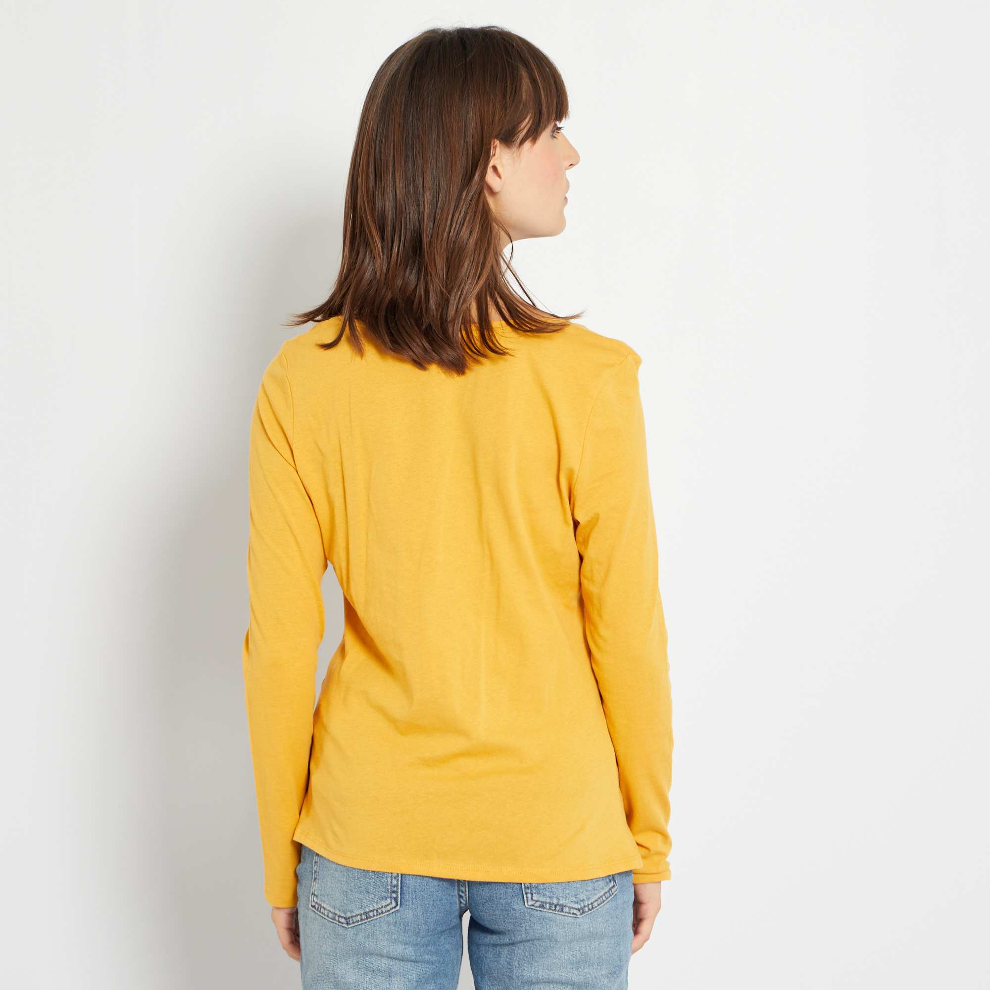 Camiseta con cuello de pico Mujer talla 34 a 48 Kiabi 4,00€