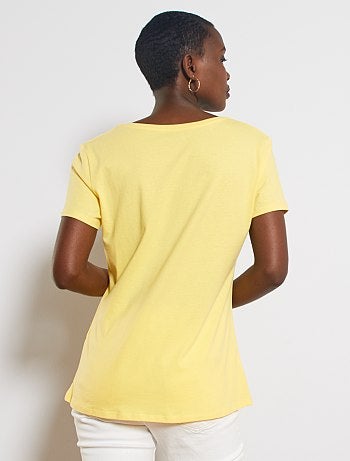 Camiseta con cuello de pico - Kiabi