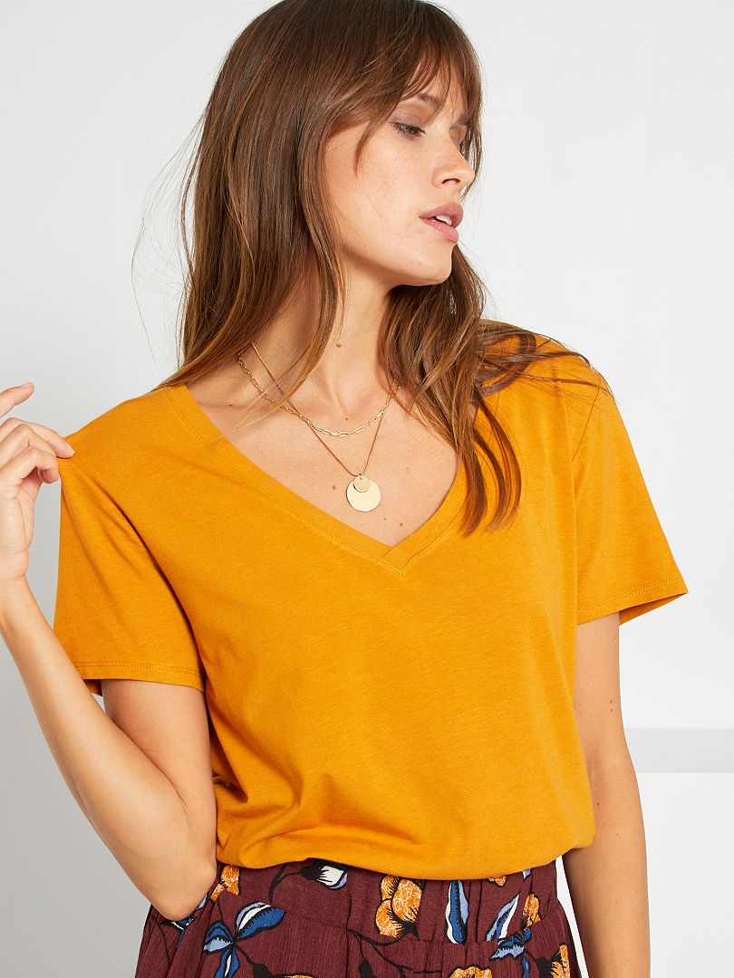 Rebajas Camisetas de mujer - amarillo - Kiabi