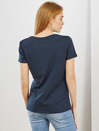Camiseta con cuello de pico - Kiabi