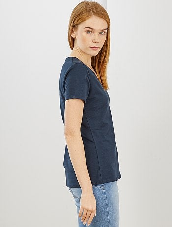 Camiseta con cuello de pico - Kiabi