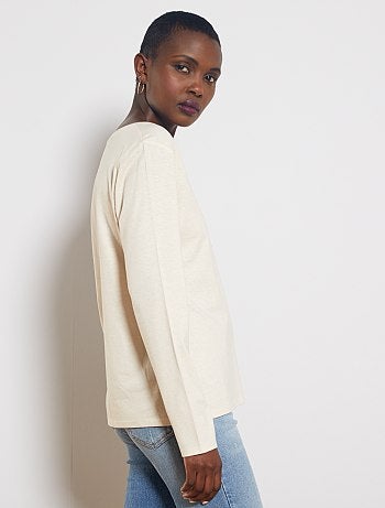 Camiseta con cuello de pico - Kiabi