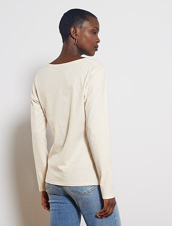 Camiseta con cuello de pico - Kiabi