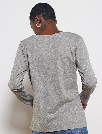 Camiseta con cuello de pico - Kiabi