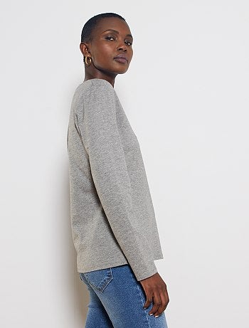 Camiseta con cuello de pico - Kiabi