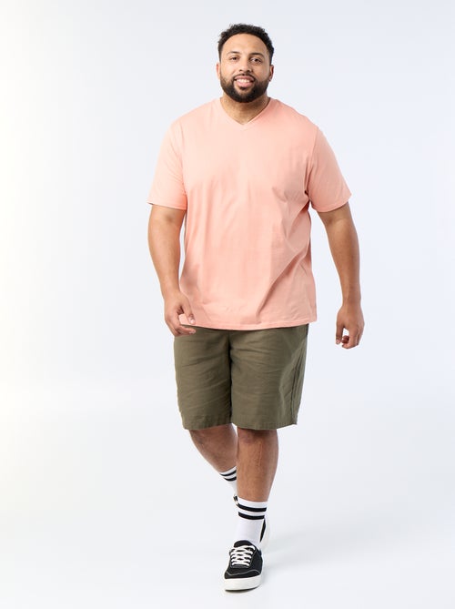 Camiseta con cuello de pico - Kiabi Camiseta con cuello de pico - Kiabi