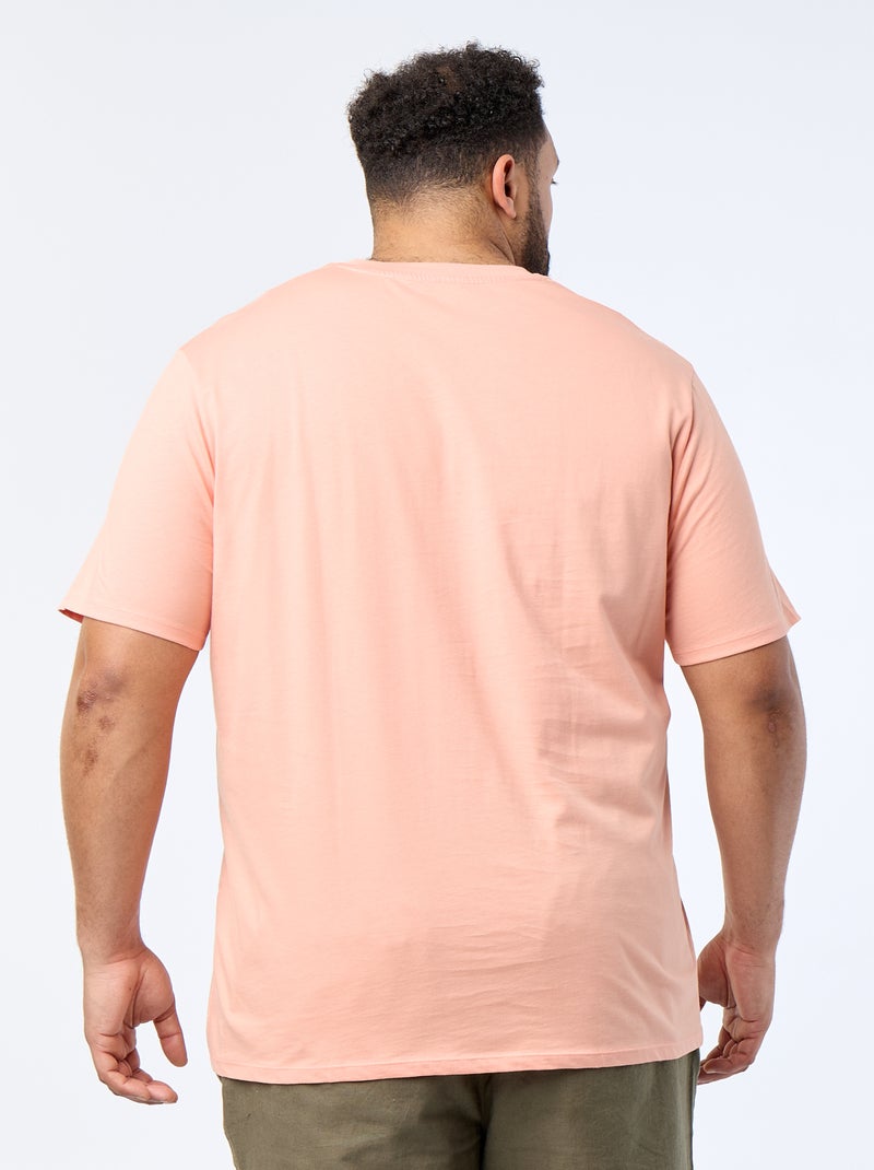 Camiseta con cuello de pico Naranja - Kiabi