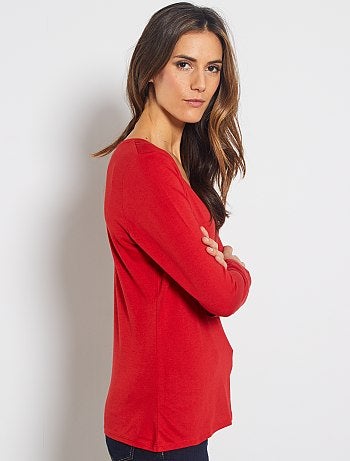 Camiseta con cuello de pico - Kiabi