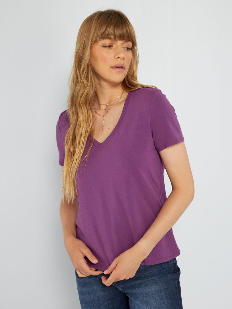 Camiseta con cuello de pico ROSA PASI - Kiabi