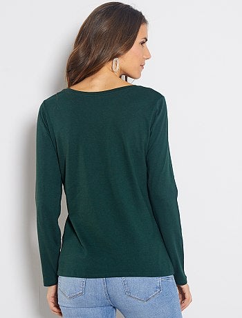 Camiseta con cuello de pico - Kiabi