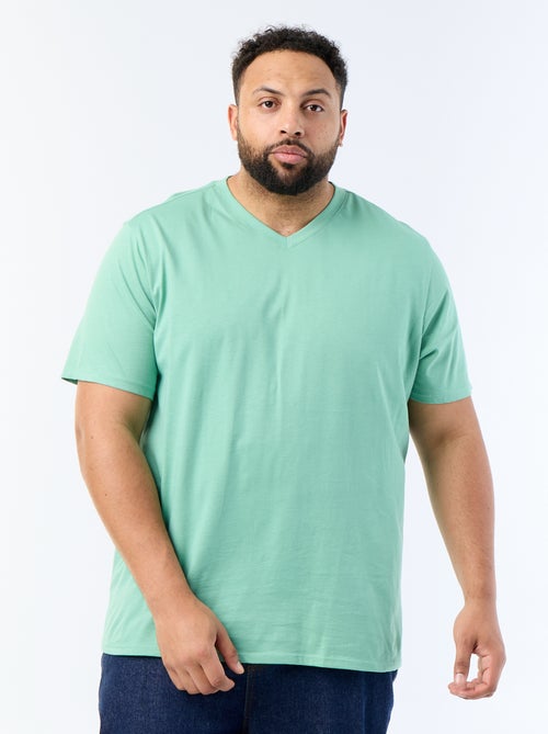 Camiseta con cuello de pico - Kiabi Camiseta con cuello de pico - Kiabi