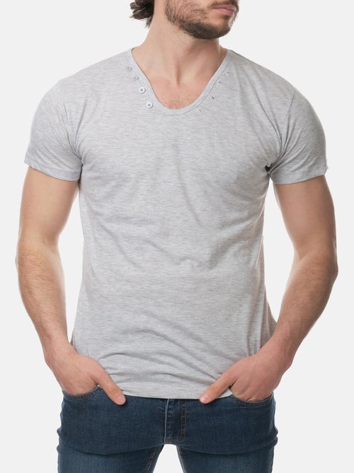 Camiseta con cuello en V - Kiabi