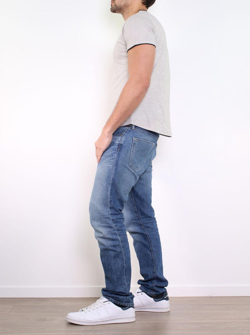 Camiseta con cuello en V Gris - Kiabi