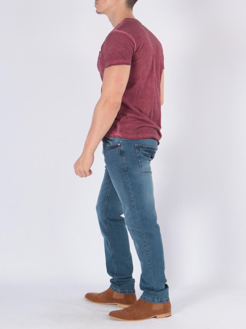 Camiseta con cuello en V Rojo - Kiabi