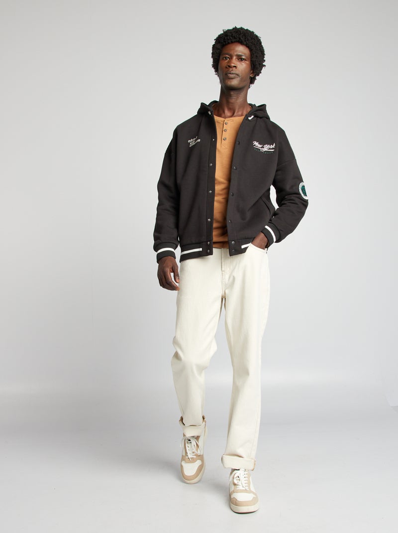 Camiseta con cuello panadero BEIGE - Kiabi