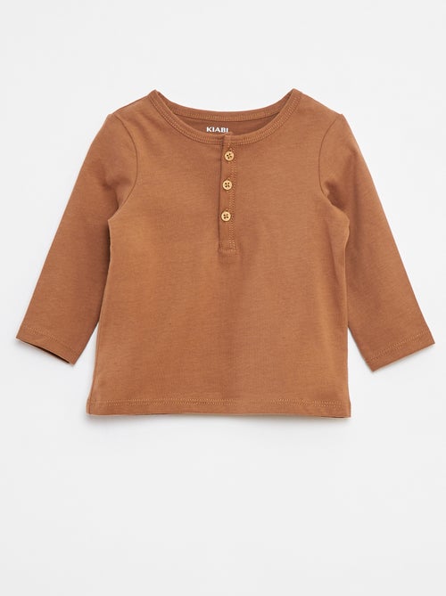 Camiseta con cuello panadero - Kiabi