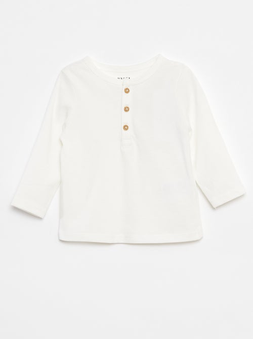 Camiseta con cuello panadero - Kiabi
