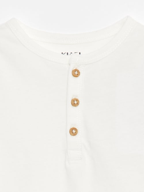 Camiseta con cuello panadero - Kiabi