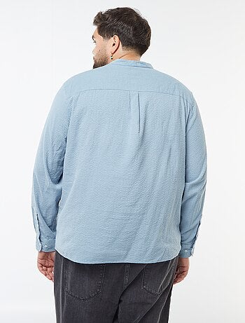 Camiseta con cuello panadero tejido tipo crespón