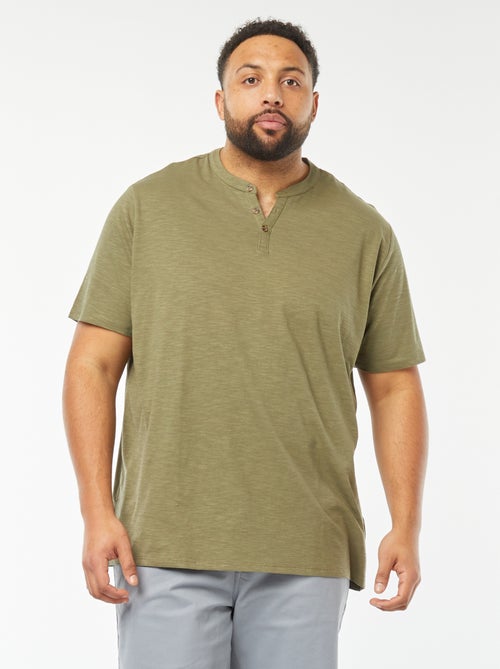 Camiseta con cuello panadero - Kiabi
