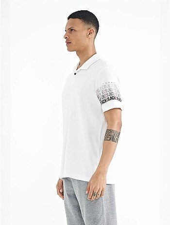 Camiseta con cuello polo estampada tommy