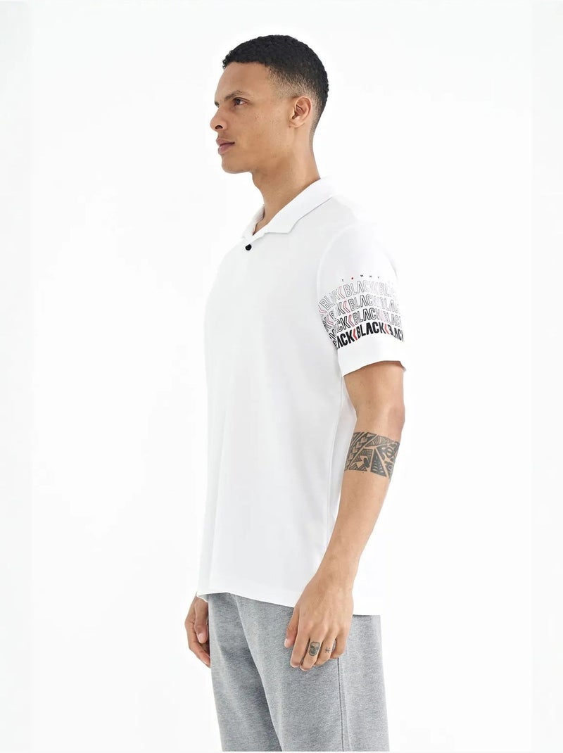 Camiseta con cuello polo estampada tommy Blanco - Kiabi