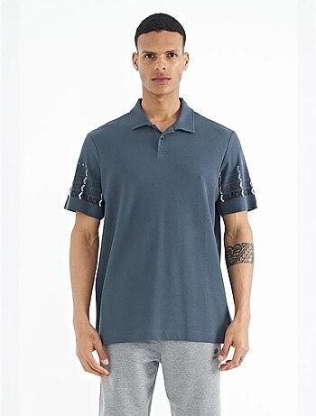Camiseta con cuello polo estampada tommy