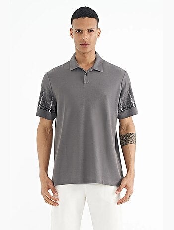 Camiseta con cuello polo estampada tommy
