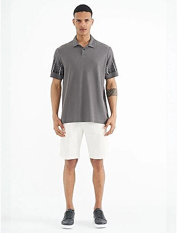 Camiseta con cuello polo estampada tommy