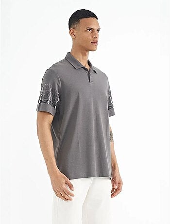 Camiseta con cuello polo estampada tommy