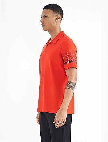 Camiseta con cuello polo estampada tommy