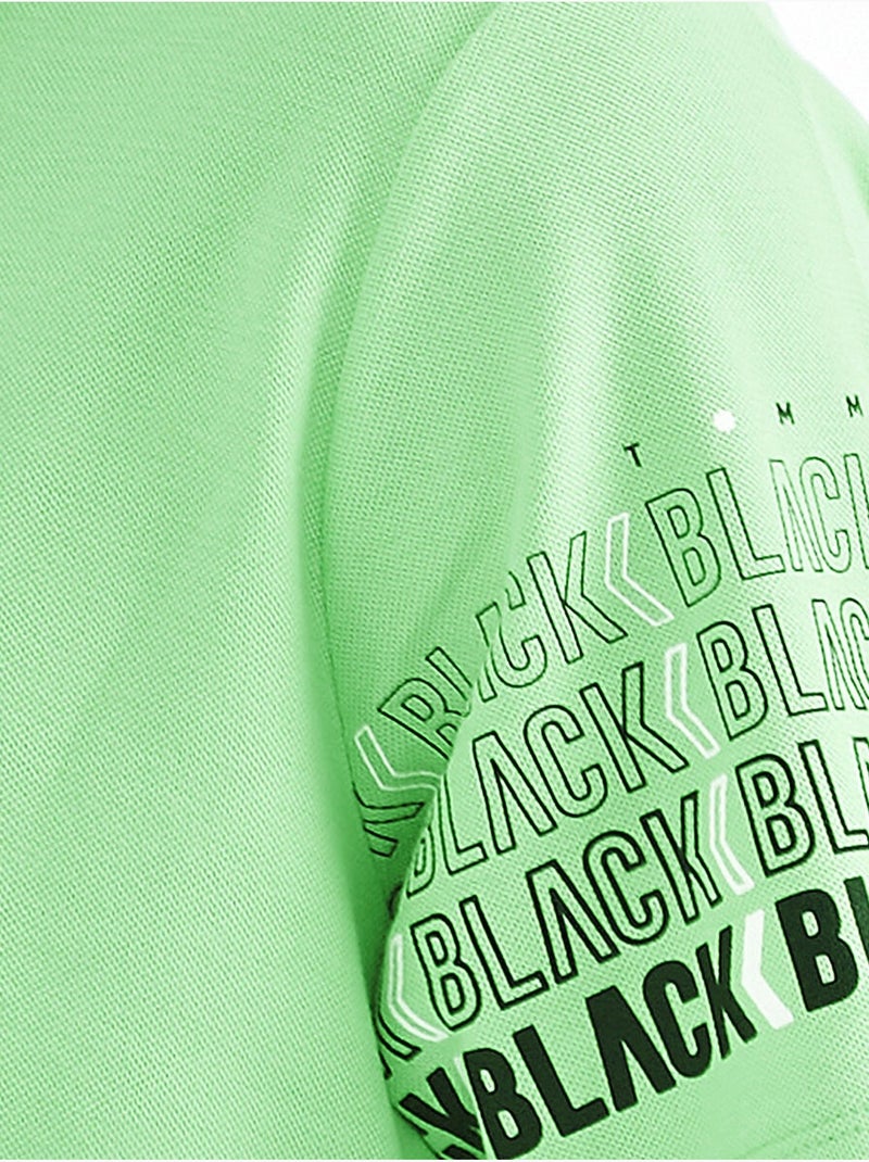 Camiseta con cuello polo estampada tommy Verde menta - Kiabi