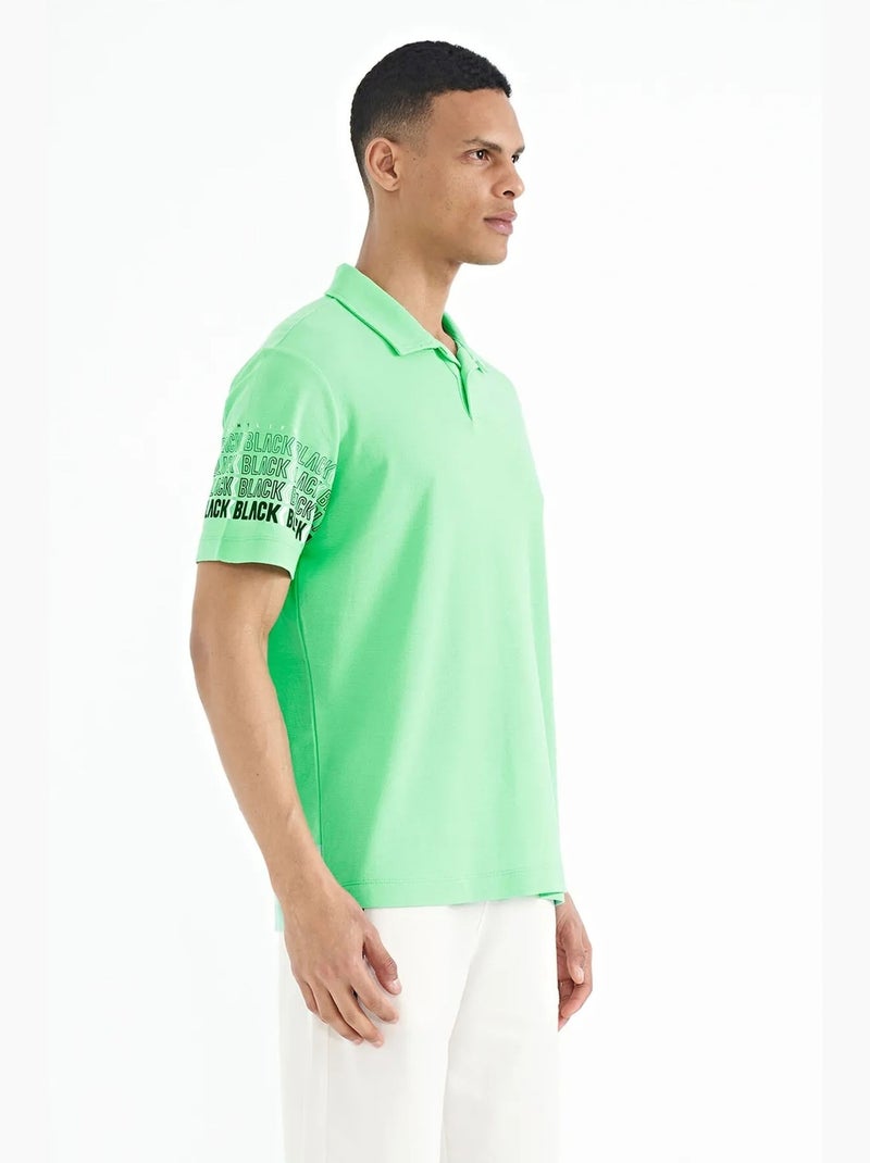 Camiseta con cuello polo estampada tommy Verde menta - Kiabi