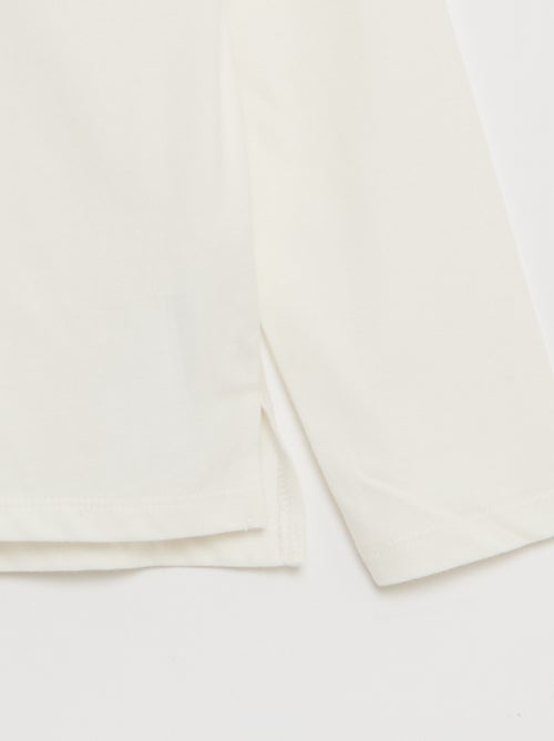 Camiseta con cuello redondo con volantes - So Easy - Kiabi