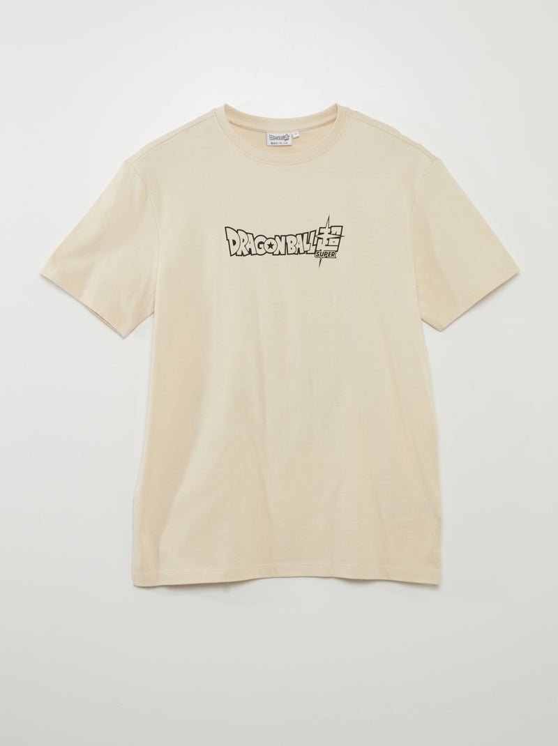 Camiseta con cuello redondo 'Dragon Ball Z' beige - Kiabi