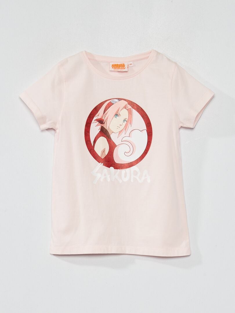 Camiseta con cuello redondo 'Naruto' rosa - Kiabi
