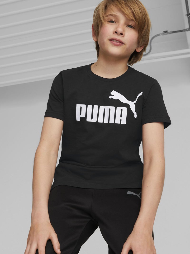 Camiseta con cuello redondo 'Puma' NEGRO - Kiabi