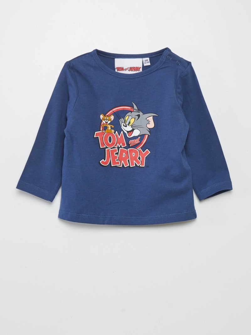 Camiseta con cuello redondo 'Tom & Jerry' AZUL - Kiabi